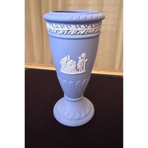 WEDGWOOD "Blue Jasper" Fluted Vase 5"